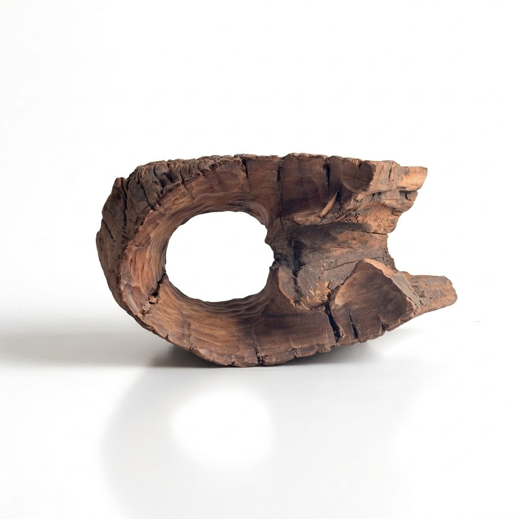 Natural Hollow Log Hide for Aquariums & Terrariums – Wooden Cave Shelter, 3 Sizes