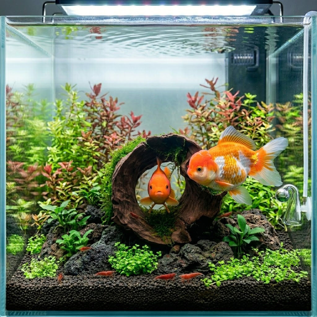 Natural Hollow Log Hide for Aquariums & Terrariums – Wooden Cave Shelter, 3 Sizes