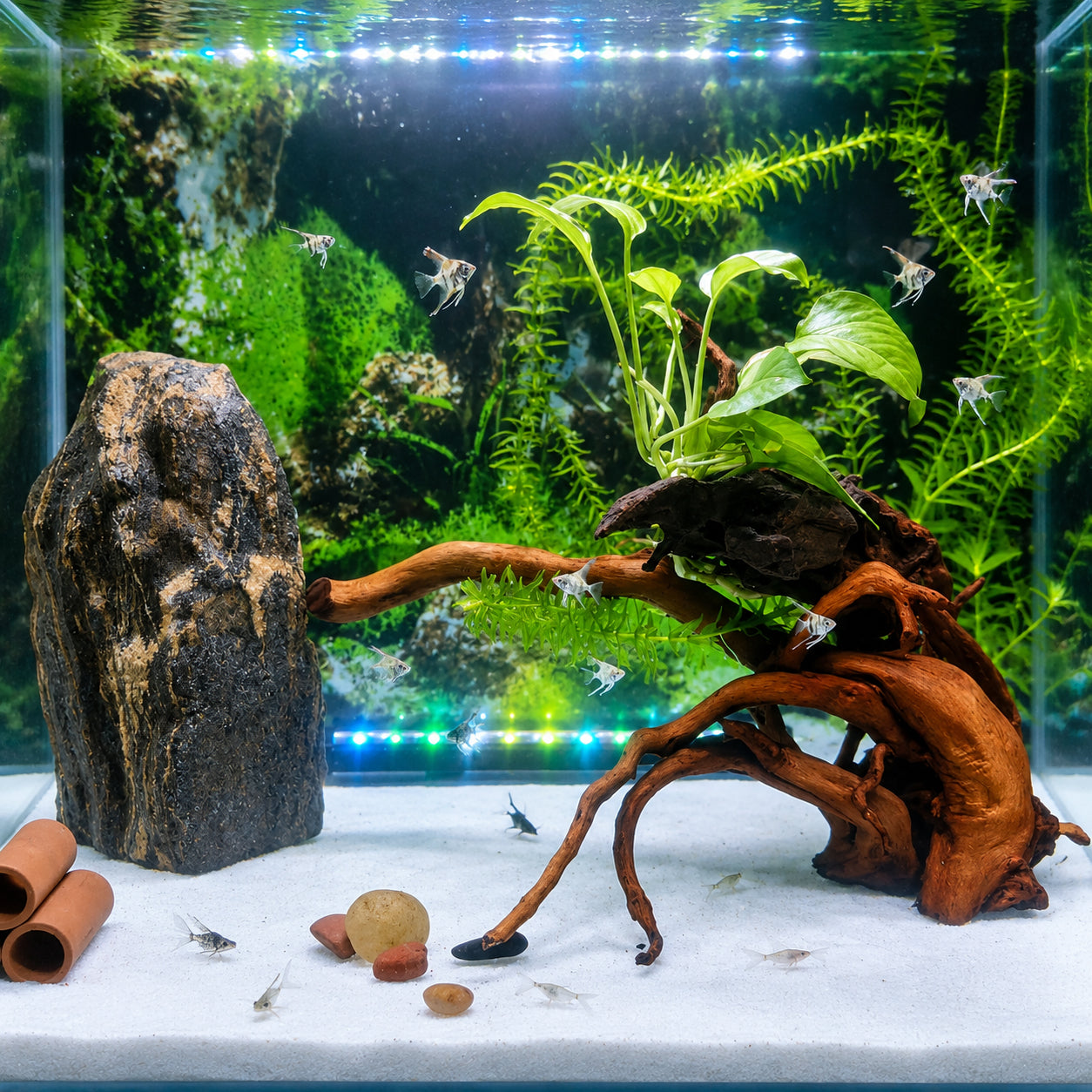 Natural Spider Wood Driftwood for Aquariums & Terrariums – Random Shape, 3 Sizes