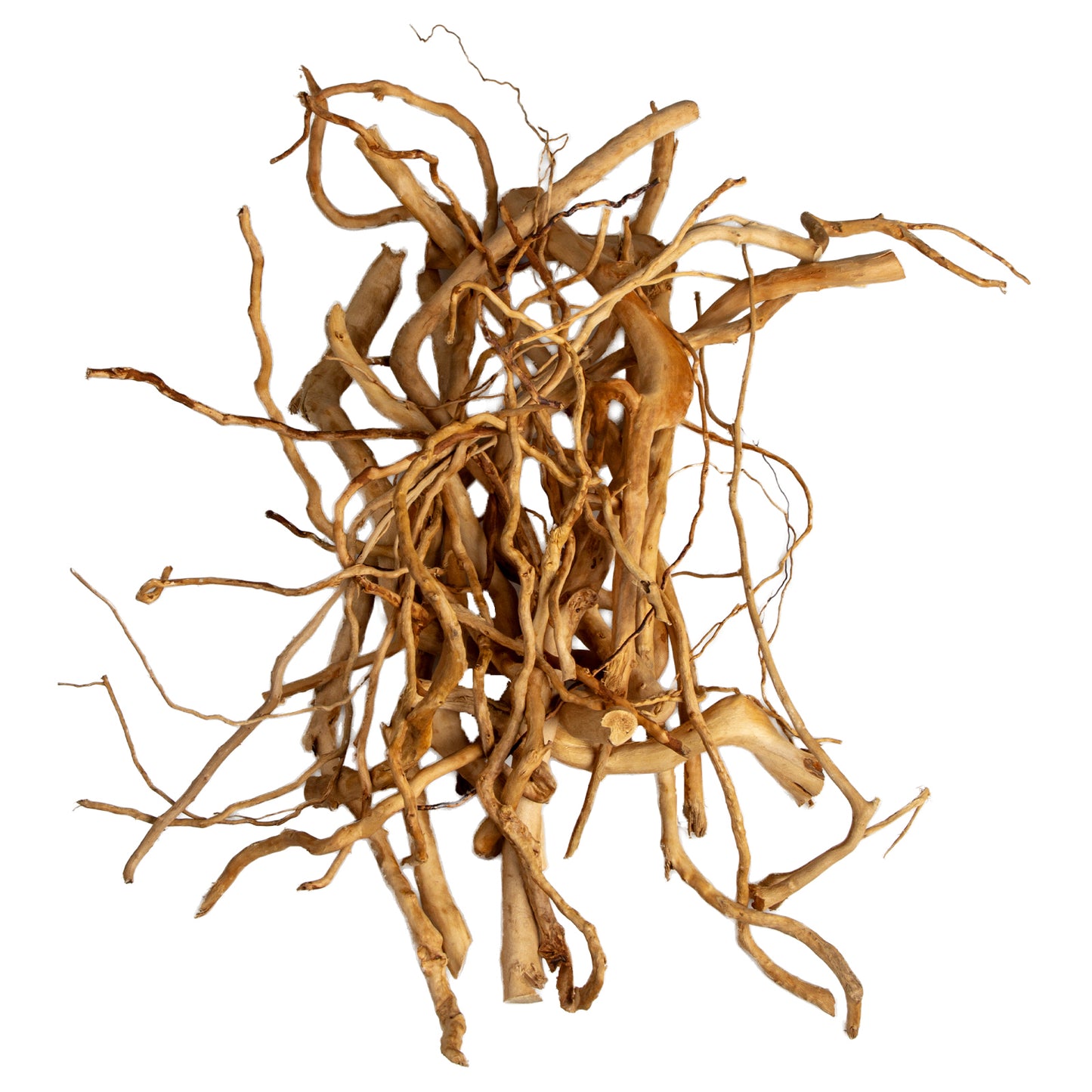 Natural Wood Root Branches, 6 oz / 170 g Aquarium Driftwood Set, 8–16 Inch Roots & Branches for Aquascaping and Terrariums