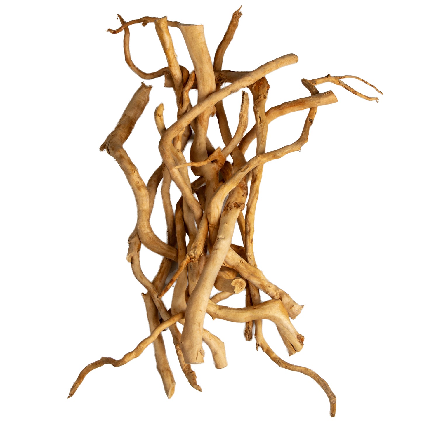 Natural Wood Root Branches, 6 oz / 170 g Aquarium Driftwood Set, 8–16 Inch Roots & Branches for Aquascaping and Terrariums
