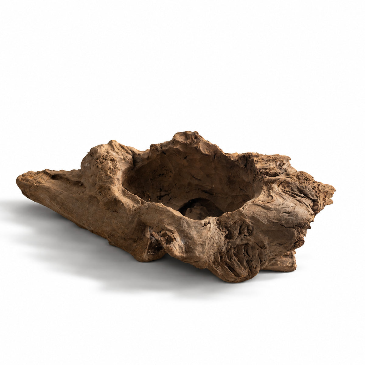 Natural Driftwood Planter – Rustic Wood Root Plant Holder for Succulents, Air Plants & Home Decor